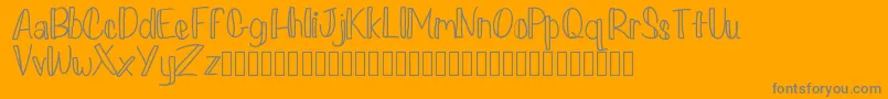 Loverlyregulardemo Font – Gray Fonts on Orange Background