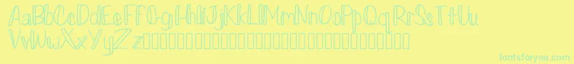Loverlyregulardemo Font – Green Fonts on Yellow Background