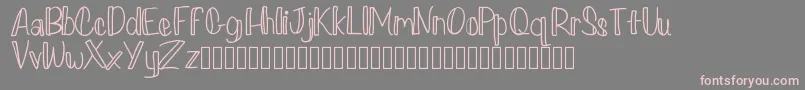 Loverlyregulardemo-Schriftart – Rosa Schriften auf grauem Hintergrund