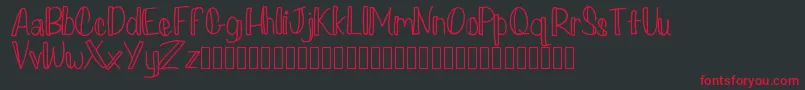Loverlyregulardemo Font – Red Fonts on Black Background