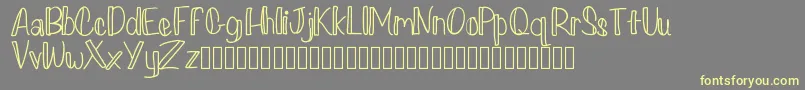 Loverlyregulardemo Font – Yellow Fonts on Gray Background