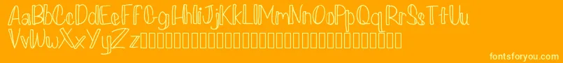 fuente Loverlyregulardemo – Fuentes Amarillas Sobre Fondo Naranja