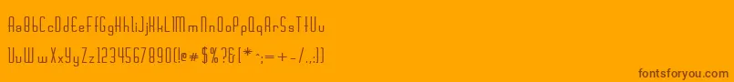 ChaslineBoldBold-Schriftart – Braune Schriften auf orangefarbenem Hintergrund