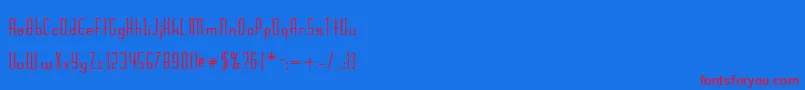 ChaslineBoldBold-Schriftart – Rote Schriften auf blauem Hintergrund