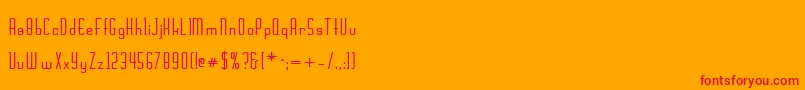 フォントChaslineBoldBold – オレンジの背景に赤い文字