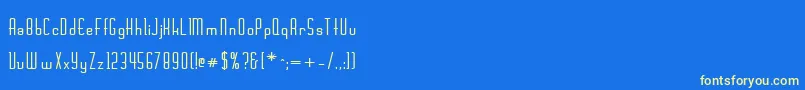 ChaslineBoldBold-Schriftart – Gelbe Schriften auf blauem Hintergrund