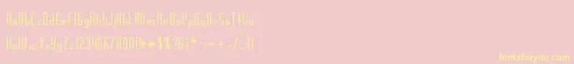 ChaslineBoldBold-Schriftart – Gelbe Schriften auf rosa Hintergrund