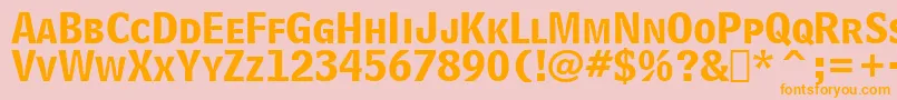 BellCentennialBoldListingBt Font – Orange Fonts on Pink Background