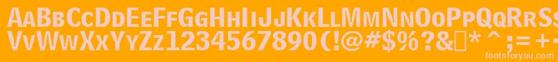 BellCentennialBoldListingBt Font – Pink Fonts on Orange Background