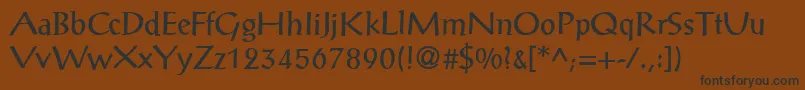 PortalantiquaRegular Font – Black Fonts on Brown Background