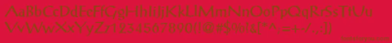 PortalantiquaRegular Font – Brown Fonts on Red Background