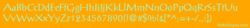 More about PortalantiquaRegular Font PortalantiquaRegular Font – Green Fonts on Orange Background