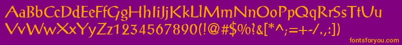 PortalantiquaRegular Font – Orange Fonts on Purple Background