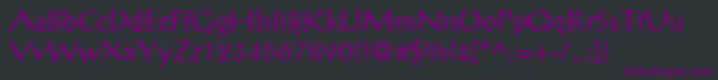 Шрифт PortalantiquaRegular – фиолетовые шрифты на чёрном фоне
