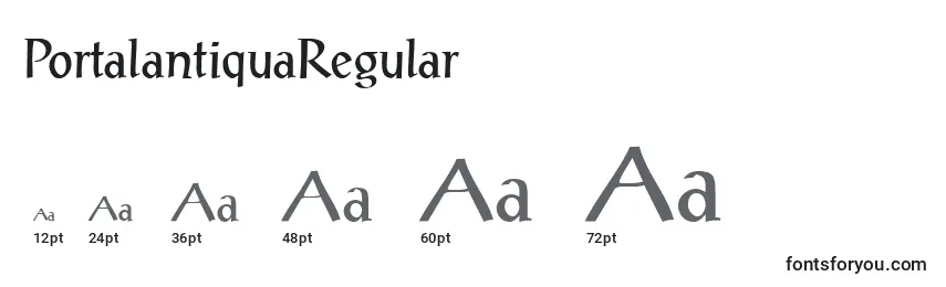 Größen der Schriftart PortalantiquaRegular