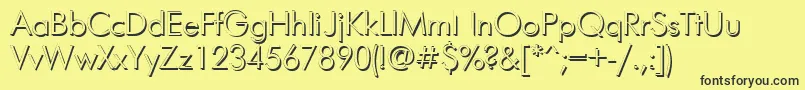 Futurisshadowc Font – Black Fonts on Yellow Background