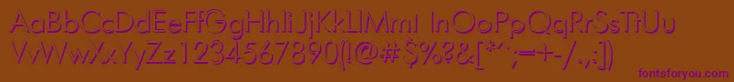 Futurisshadowc Font – Purple Fonts on Brown Background