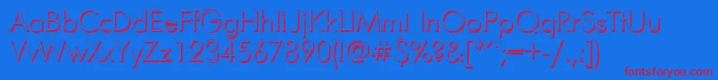 Futurisshadowc Font – Red Fonts on Blue Background