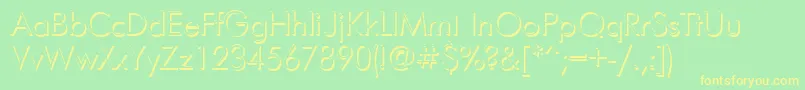 Futurisshadowc Font – Yellow Fonts on Green Background