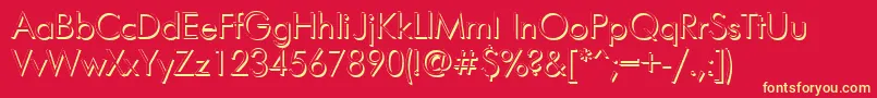 Futurisshadowc Font – Yellow Fonts on Red Background