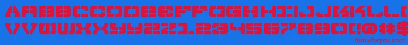 Vyperbe Font – Red Fonts on Blue Background