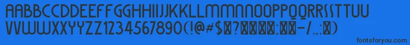 DkColiseu Font – Black Fonts on Blue Background
