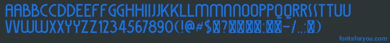DkColiseu Font – Blue Fonts on Black Background