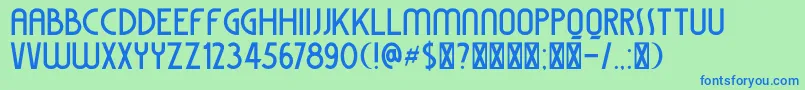 DkColiseu-fontti – siniset fontit vihreällä taustalla