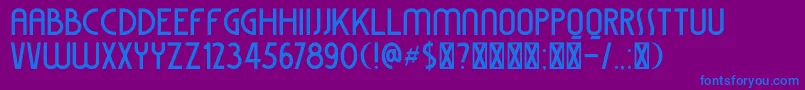 DkColiseu Font – Blue Fonts on Purple Background