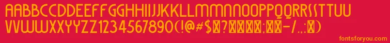 DkColiseu Font – Orange Fonts on Red Background
