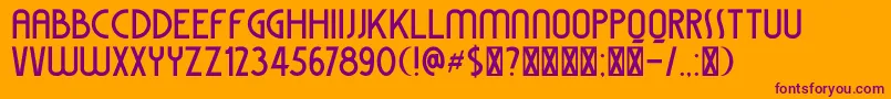 DkColiseu Font – Purple Fonts on Orange Background