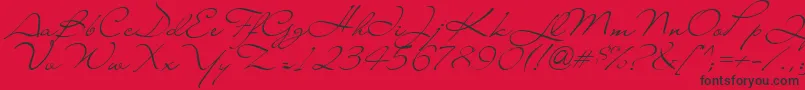 Liana Font – Black Fonts on Red Background