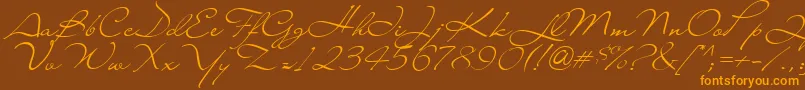 Liana Font – Orange Fonts on Brown Background