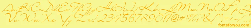 Liana Font – Orange Fonts on Yellow Background