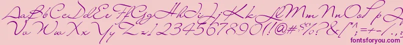Liana Font – Purple Fonts on Pink Background