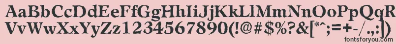 LeamingtonantiqueBold Font – Black Fonts on Pink Background