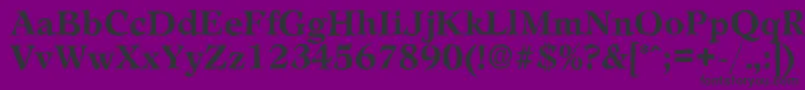 LeamingtonantiqueBold-Schriftart – Schwarze Schriften auf violettem Hintergrund