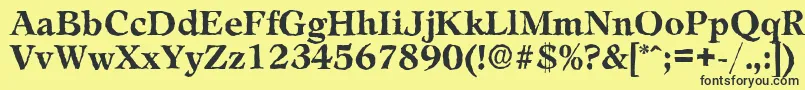 LeamingtonantiqueBold Font – Black Fonts on Yellow Background