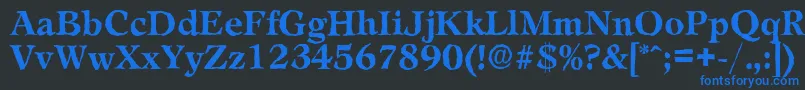 LeamingtonantiqueBold Font – Blue Fonts on Black Background