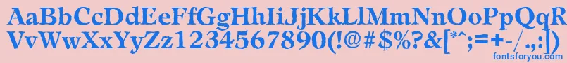 LeamingtonantiqueBold Font – Blue Fonts on Pink Background