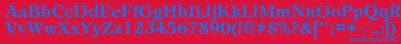 LeamingtonantiqueBold Font – Blue Fonts on Red Background