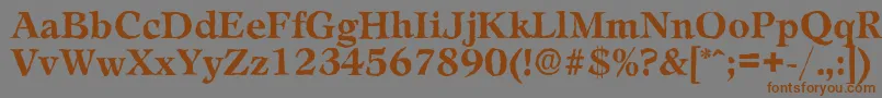 LeamingtonantiqueBold Font – Brown Fonts on Gray Background