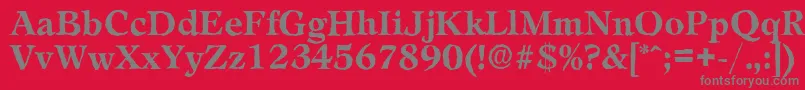 LeamingtonantiqueBold Font – Gray Fonts on Red Background