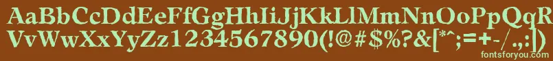 LeamingtonantiqueBold Font – Green Fonts on Brown Background