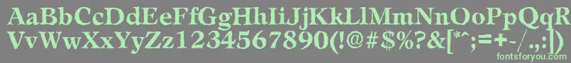 LeamingtonantiqueBold-Schriftart – Grüne Schriften auf grauem Hintergrund