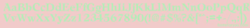 LeamingtonantiqueBold Font – Green Fonts on Pink Background