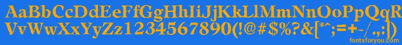 LeamingtonantiqueBold Font – Orange Fonts on Blue Background