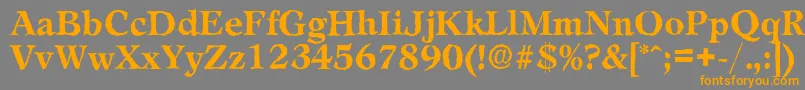 LeamingtonantiqueBold Font – Orange Fonts on Gray Background