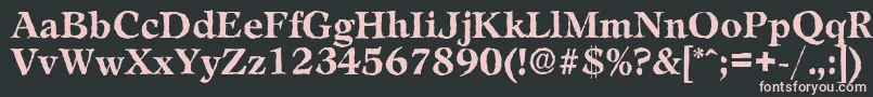 LeamingtonantiqueBold Font – Pink Fonts on Black Background