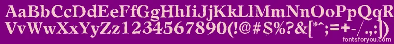 LeamingtonantiqueBold Font – Pink Fonts on Purple Background